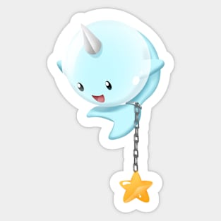 Finn The Space Narwhal Sticker